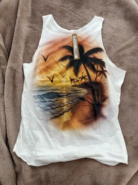 Skims Sunset white tank
